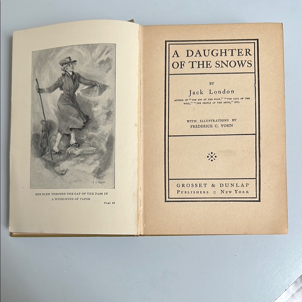 Vintage Brown Hardcover Book - A Daughter of the Snows by Jack London - Picture 4 of 4